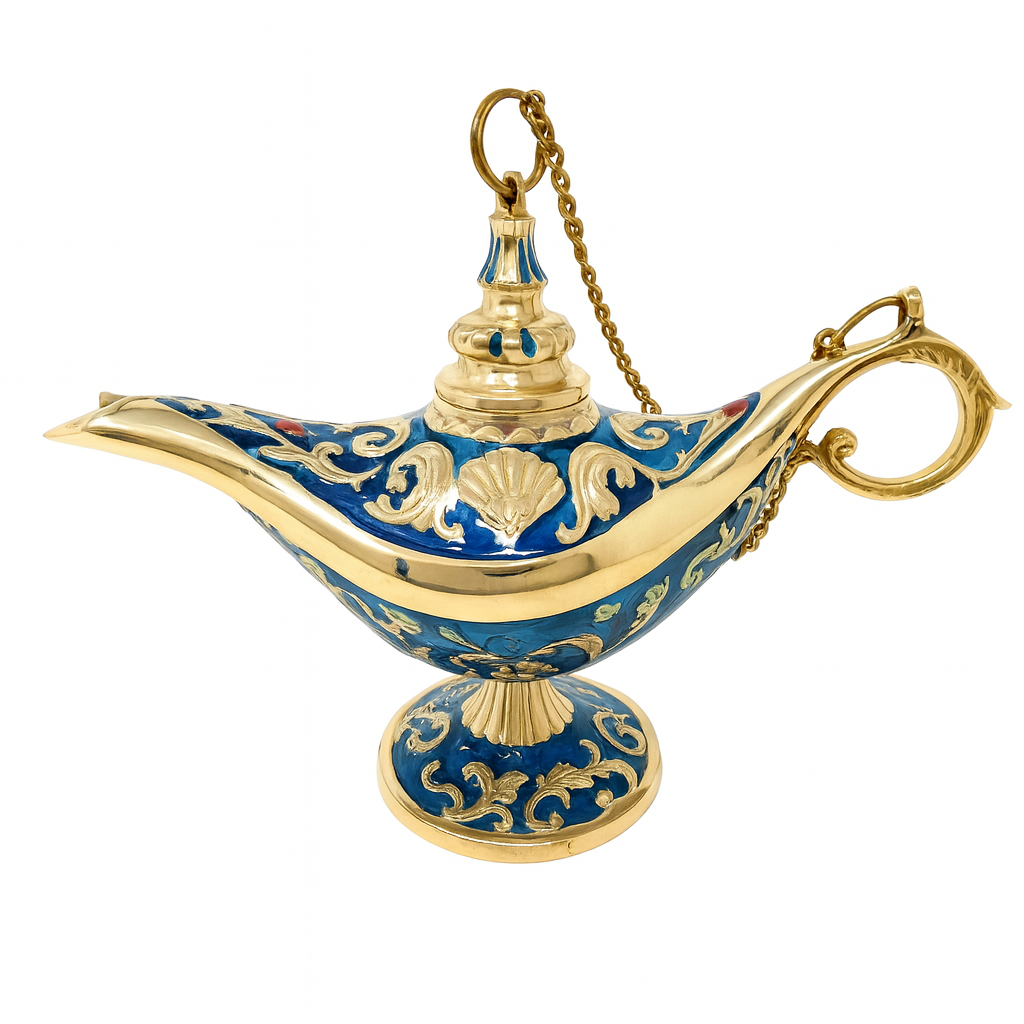 Ornate Aladdin’s Lamp Cone Incense Burner
