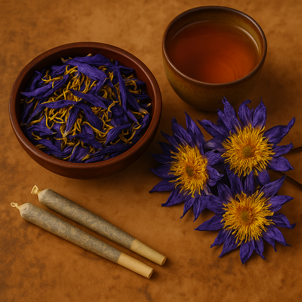 Blue Lotus Lily. Petals and Stamen Tea, Whole Flower, or Cigarette