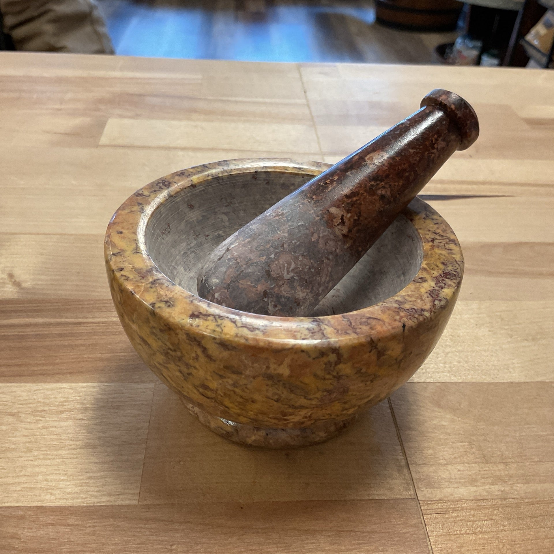 Brown Soap stone Mortar and Pestle