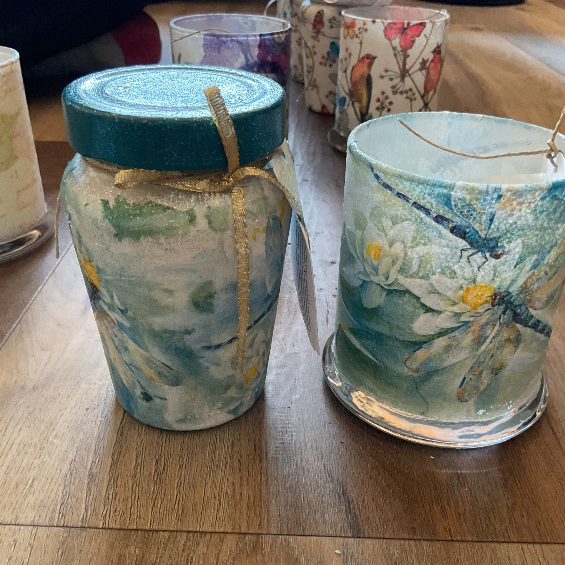 Dragon fly candle and salt set