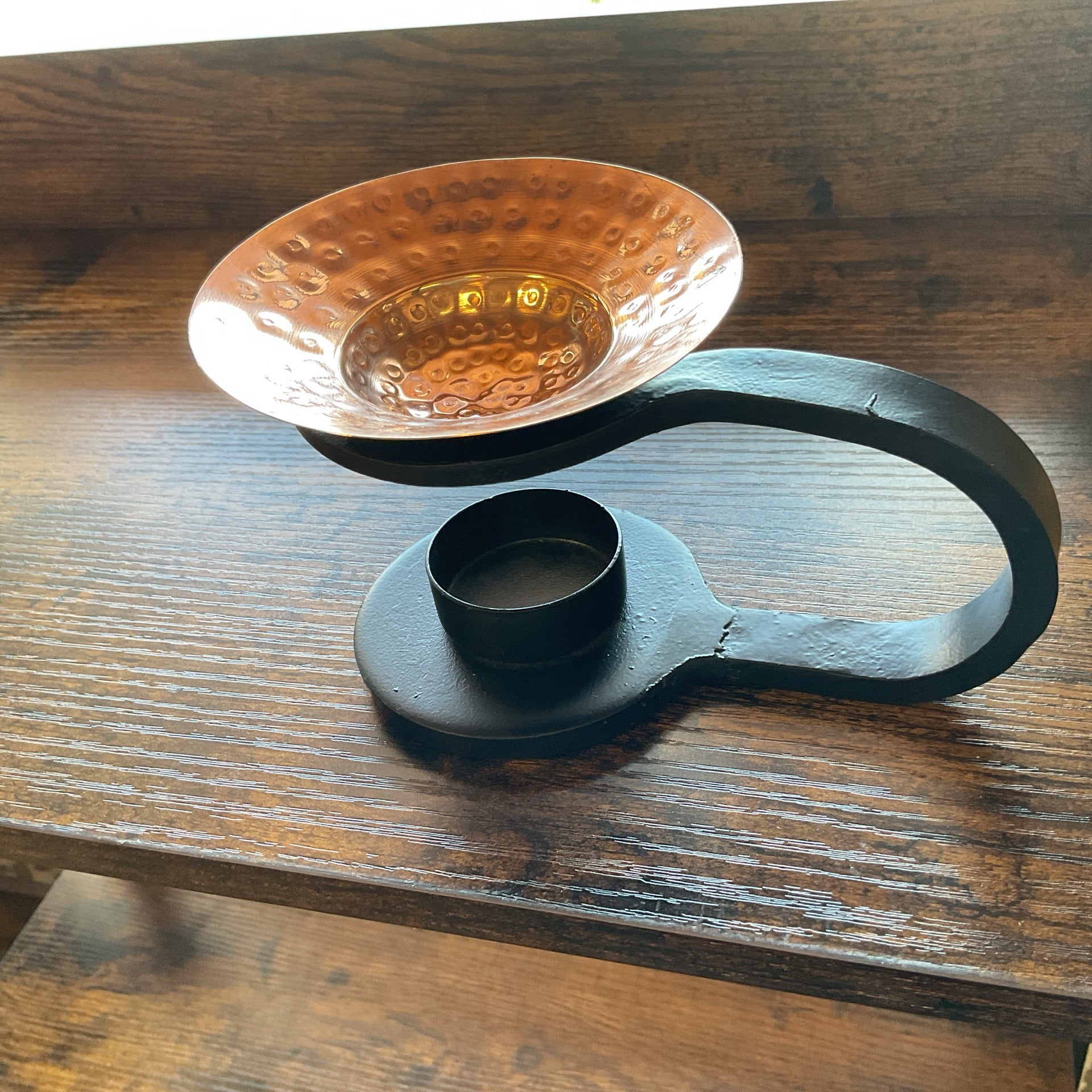 Iron & Copper Aroma Lamp 4"H
