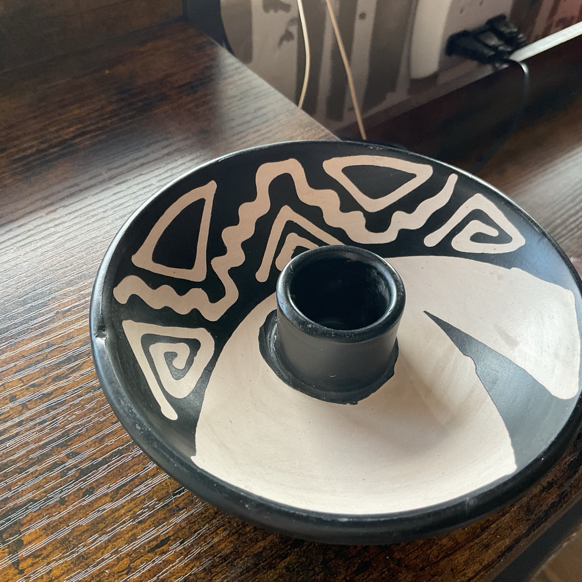Style # 2 - Artisan Made - Peruvian Ceramic Burner Handmade 5"D (Smudge stick, Incense, Palo Santo Wood burner)