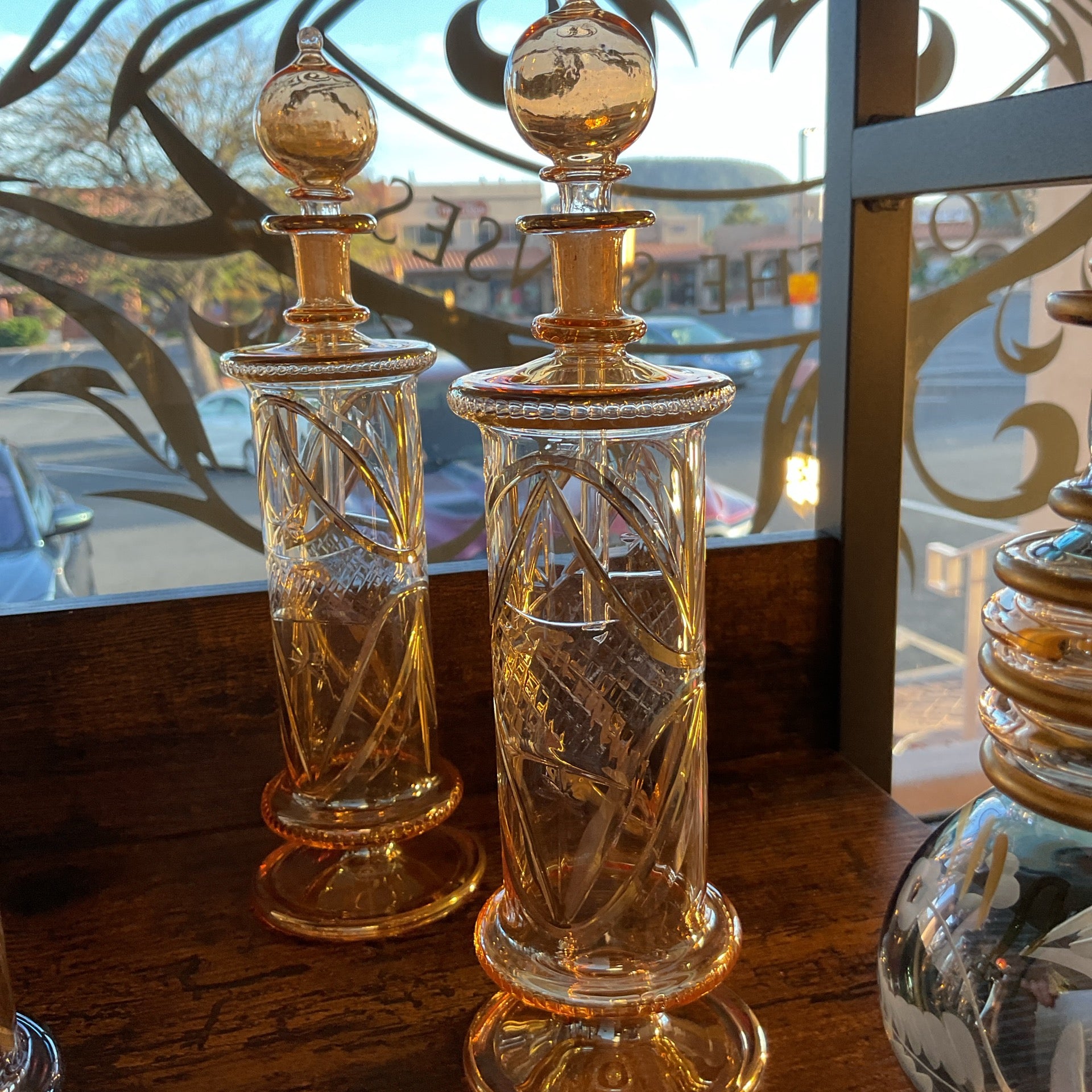 Large gold 24k perfume bottle