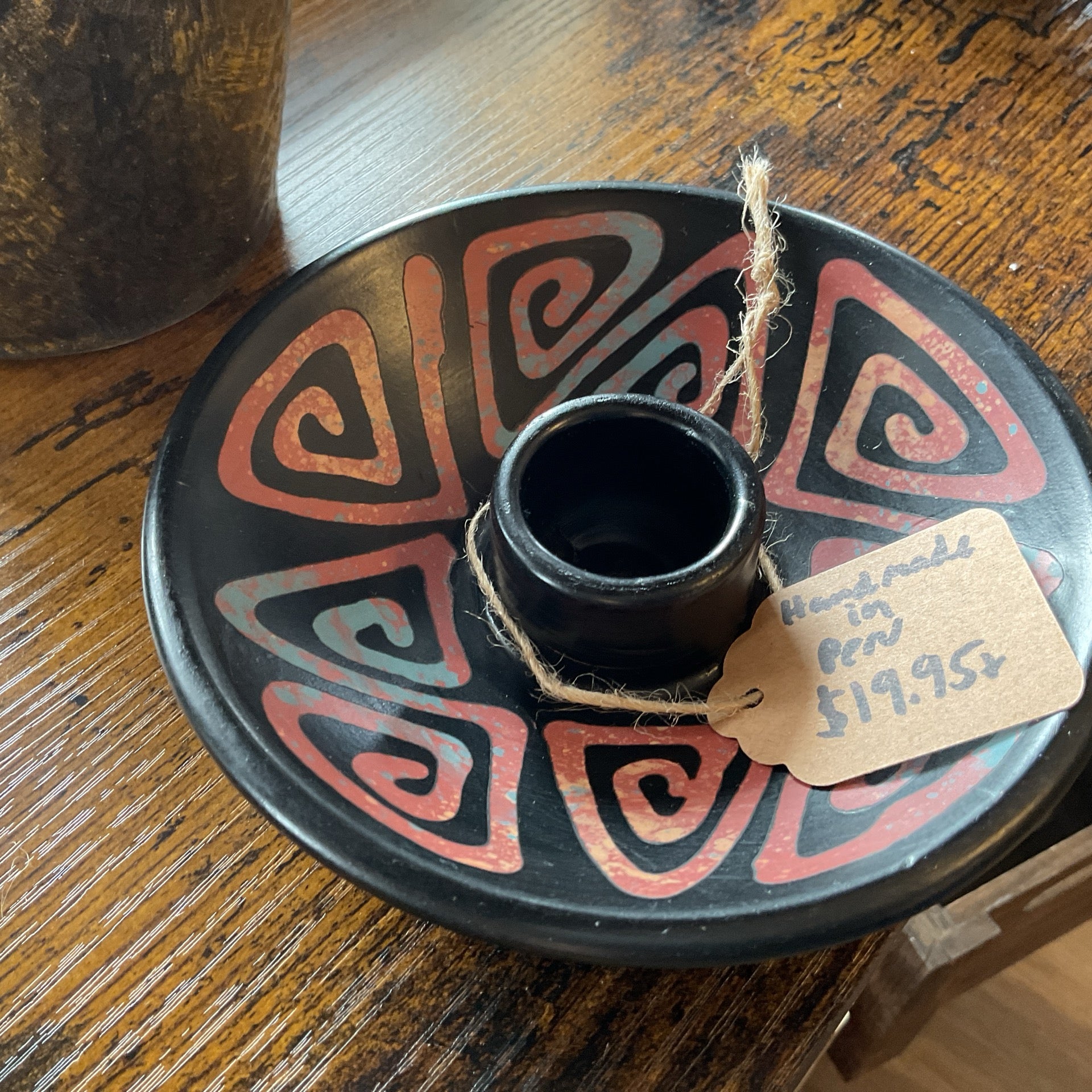 Style # 5 - Artisan Made - Peruvian Ceramic Burner Handmade 5" D (Smudge stick, Incense, Palo Santo Wood burner)