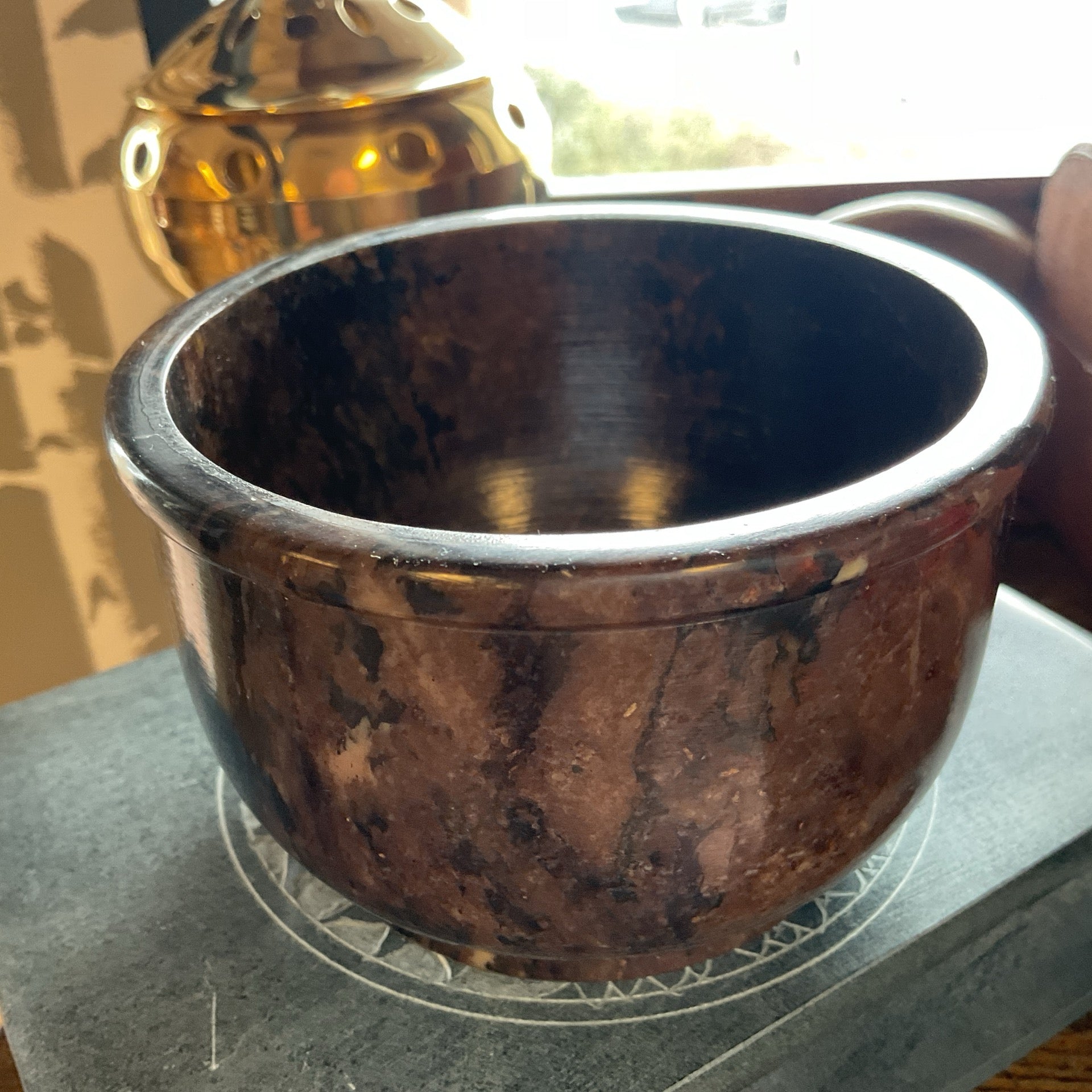 Smudge Pot Soapstone Burner 4"