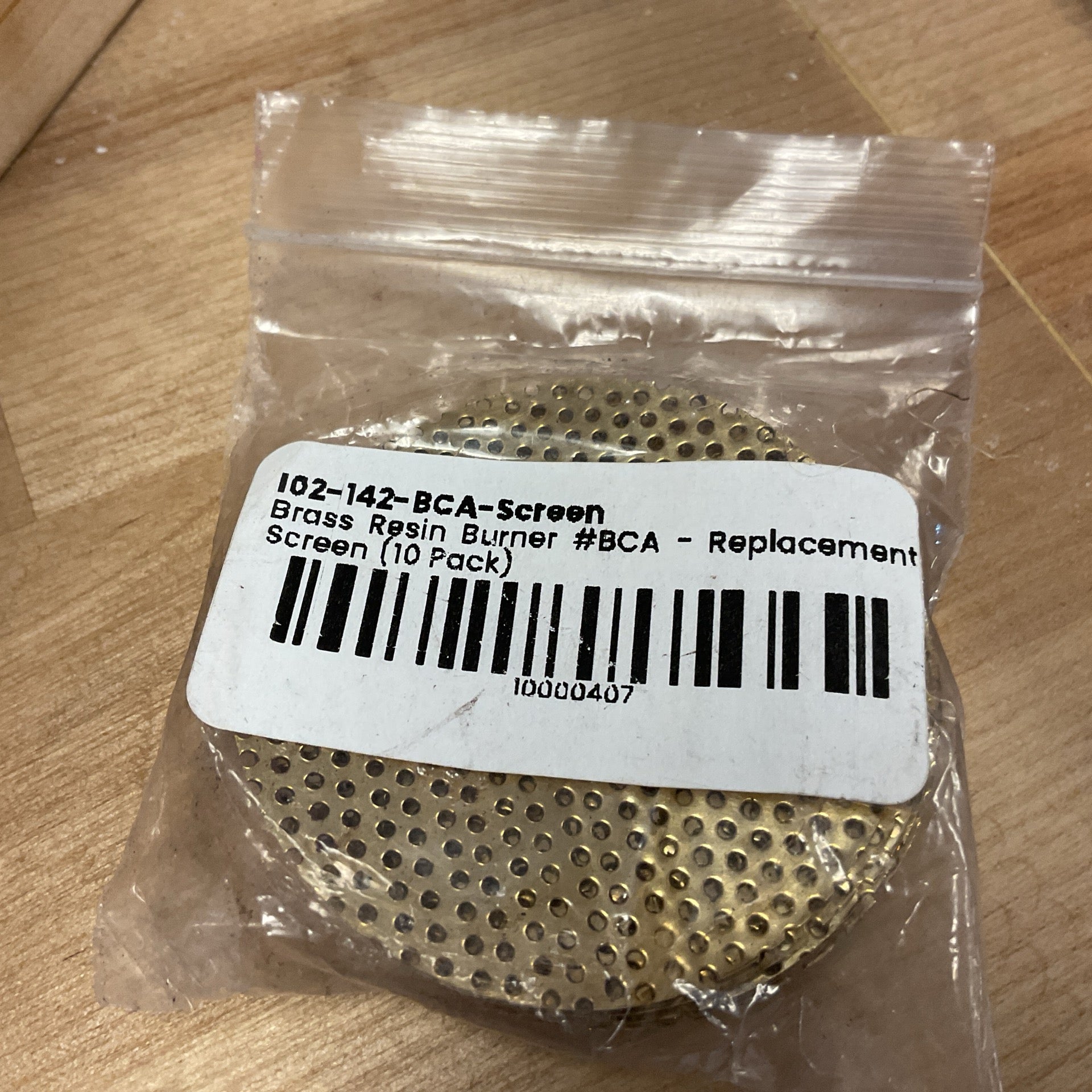 Brass Resin Burner #BCA & BCAW - Replacement Screen (10 Pack)