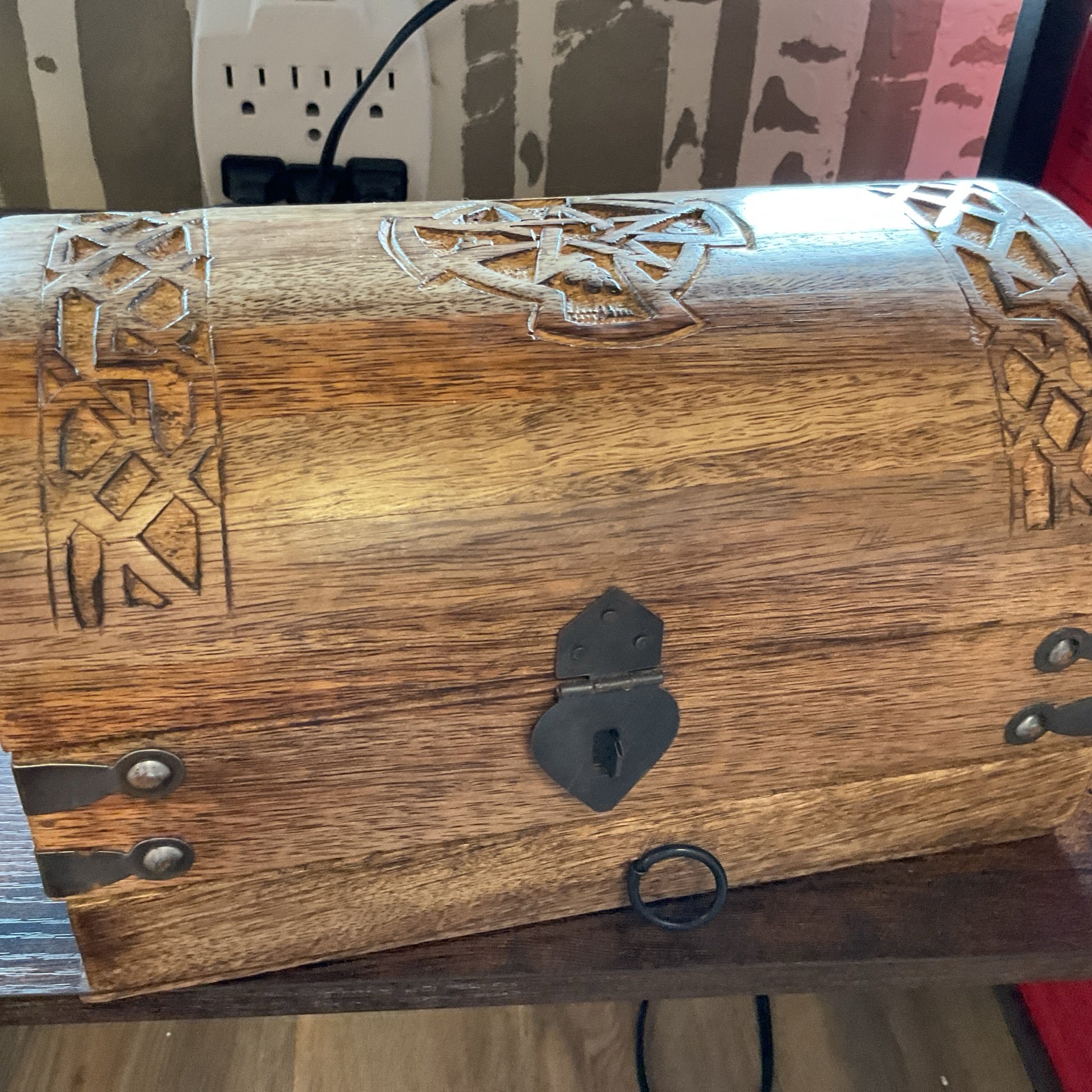 Celtic Cross Treasure Chest 10" x 6" x 6"