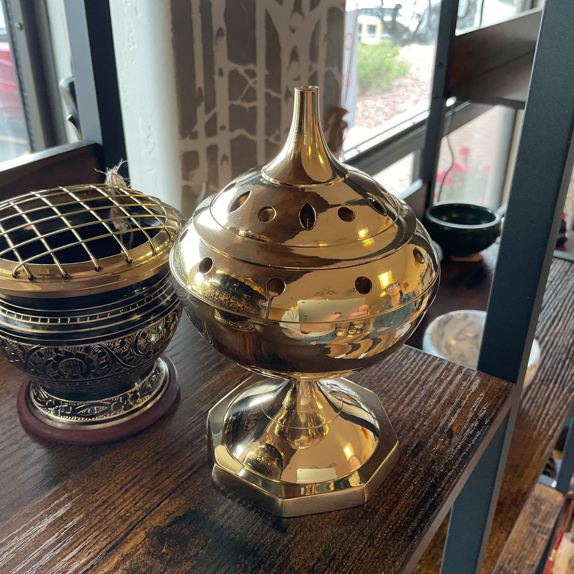 Brass Censer Burner 7"H
